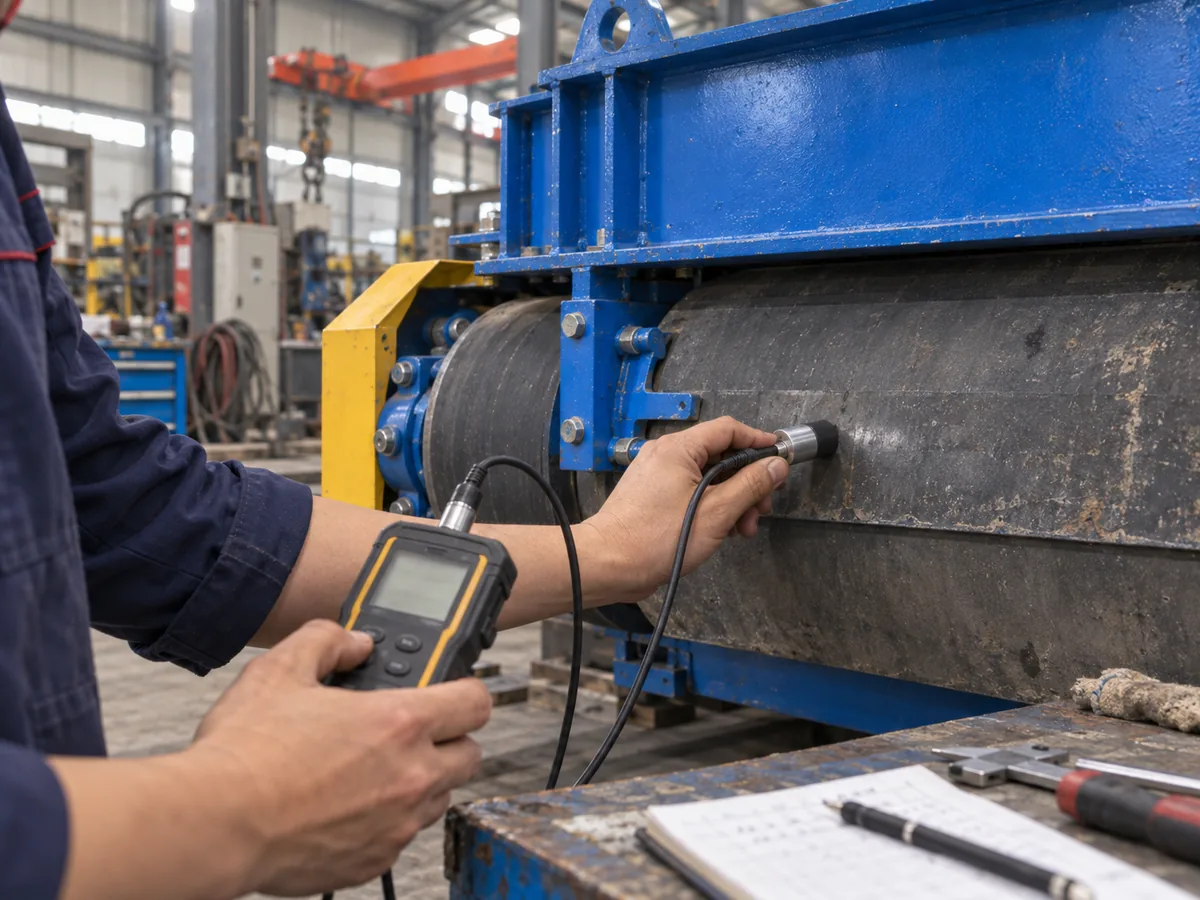 Gauss measurement on magnetic separation equipment at a defined test point
