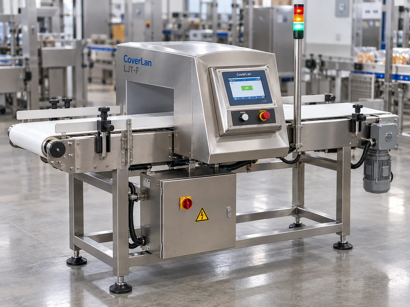Detector de metales LJT-F para inspección de productos en transportadores