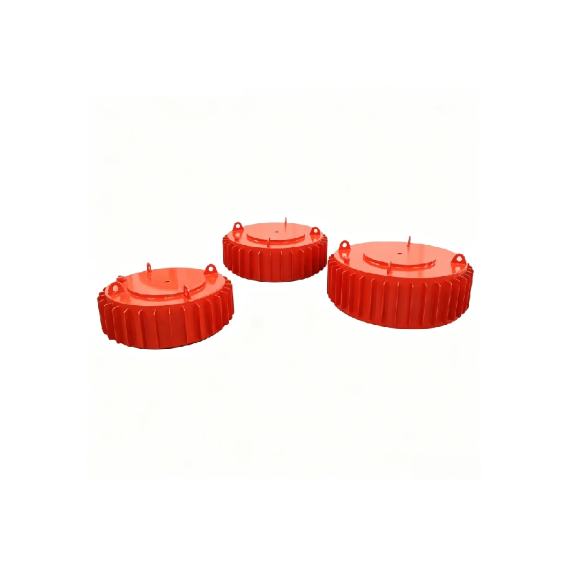 Multiple sizes of Coverlan disc-type suspended electromagnetic separators